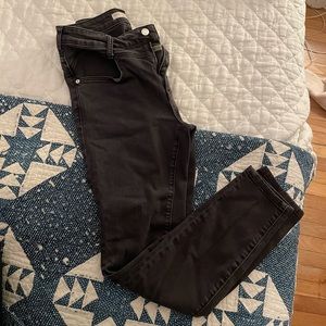 Pilcro and the Letterpress Charcoal Skinny High Waist Pant